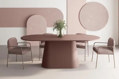 Produktbild von Design Esstisch Tisch Cremona ausziehbar 160 bis 206 cm oval Esszimmer Pastellkollektion