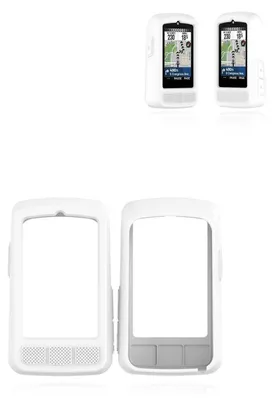Immagine prodotto di Custodia protettiva in silicone, colore bianco, per computer da bici Wahoo ELEMNT Bolt V3