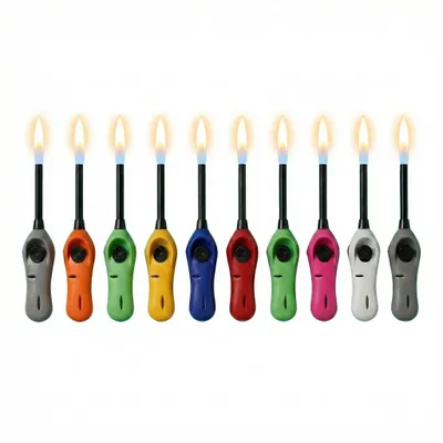 Produktbild von Stabfeuerzeuge 10er Set Nachfüllbar Vorgefüllt Soft-Flame | TOM BB-8NT | 21,8 cm | Feuerzeuge Stabfeuer Stabfeuerzeug