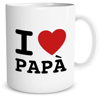 Personalisierte Keramiktasse I Love Papa – Geschenkidee