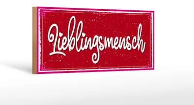 Produktbild von Holzschild Spruch 27x10cm Lieblingsmensch