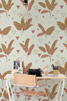Produktbild von Coloray Fototapete 290x290 cm Latextapete Magicstick - Palms Dreiecke