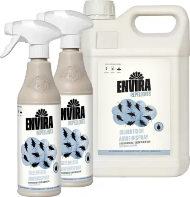 Produktbild von Envira Silberfisch Abwehrspray im Nachfüllpack 5L+2x500ml