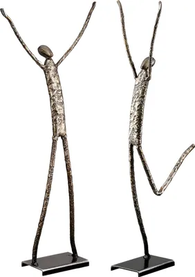 Obrázok produktu pre Gilde – figúrka, postava, „Emotion“, kov, strieborná farba, dĺžka 5,5 cm, šírka 17 cm, výška 36 cm 51873 4063387518731 2 kusy (2 rôzne druhy)