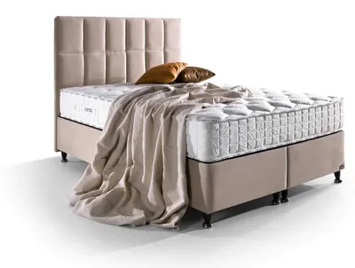 Produktbild von Bambi Boxspringbett Golden Prime 180x200, dekoratives Kopfteil mit Bettkasten