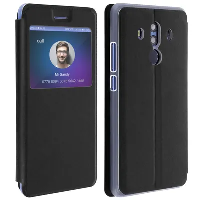 Zdjęcie produktu dla Avizar, klapka S-View z okienkiem do Huawei Mate 10 Pro, czarna