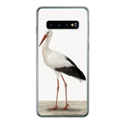 Produktbild von MuchoWow® Handyhülle Schutzhülle Hülle für Samsung Galaxy S10 Storch - Vogel - Tiere - Jungen - Kinder - Mädchen Silikon Softcase Handy Hülle - Handytasche