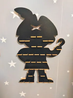 Obrázok produktu pre Pirátska polička na minifigúrky, čierna