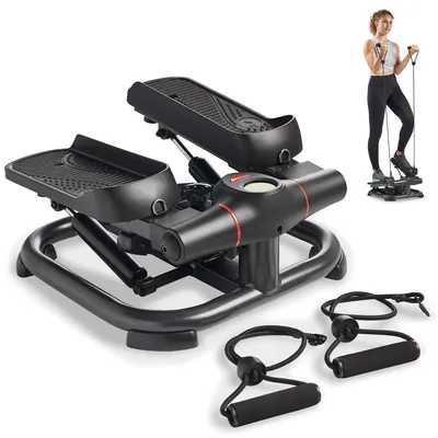 Image de Stepper connecté Sunny Health & Fitness avec bandes de résistance