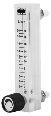Gasdurchflussmesser 2-20 L/min mit Regelventil für Sauerstoff