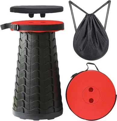 Produktbild von Famanu Campinghocker Verstellbar mit Sitzkissen und Tragetasche - Tragbar und Klappbar für Outdoor-Aktivitäten