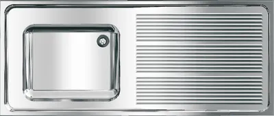 Produktbild von KWC Gewerbespüle, MAXIMA, Edelstahl, 1400x432x600 mm, Tropfteil Rechts