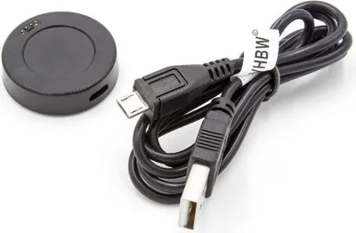 Produktbild von vhbw USB-Ladestation kompatibel mit Huawei Active, Watch Classic, Watch Smartwatch - Ladeschale mit Aufladekabel, 100 cm Schwarz