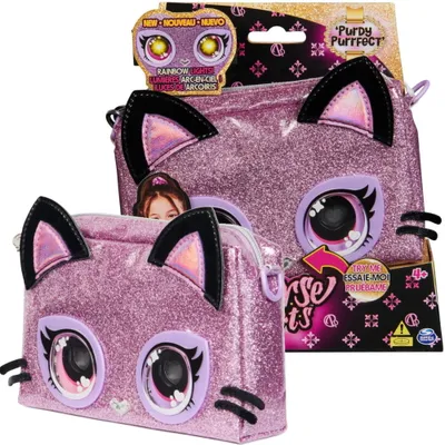 Obrázek produktu pro Purse Pets BAG INA PursePets Wristlet Kitty GML, Dívka, Dámské psaníčko, Vietnam, Černá, Růžová, Obrázek, Černá