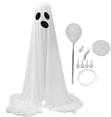 Zdjęcie produktu dla Świecące dekoracje na Halloween w kształcie duchów, idealne do użytku wewnątrz i na zewnątrz