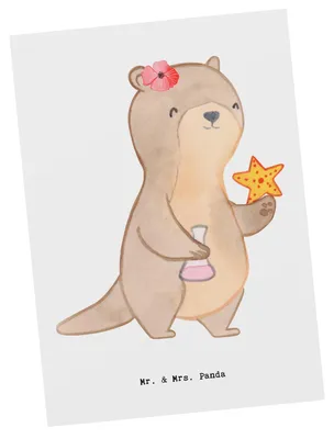 Produktbild von Mr. & Mrs. Panda Postkarte Meeresbiologin Herz - Weiß - Geschenk, Ansichtskarten, Postkarten, Naturwissenschaftlerin, Studium, Fotokarte, Grußkarte, Ansichtskarte