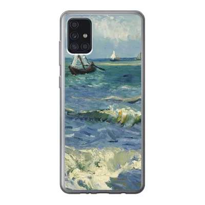 Produktbild von MuchoWow® Handyhülle Schutzhülle Hülle für Samsung Galaxy A52 5G Meereslandschaft bei Les Saintes-Maries-de-la-Mer - Vincent van Gogh Silikon Softcase Handy Hülle - Umschlag