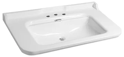 Produktbild von Kerasan WALDORF Keramik-Waschtisch 100x55cm, 3 Armaturlöcher, weiß
