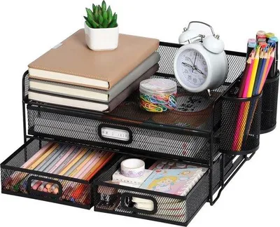 Produktbild von Famanu Desktop Organizer mit Schubladen - Schwarz