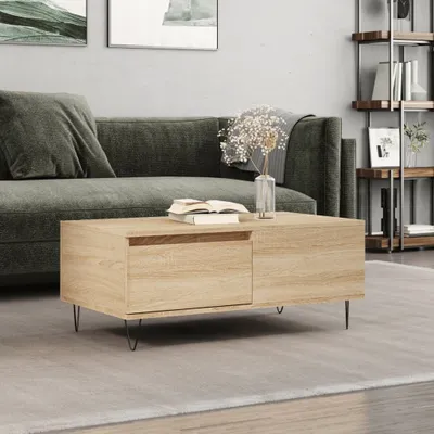 Produktbild von The Living Store Couchtisch Sonoma-Eiche 90x50x36,5 cm Holzwerkstoff