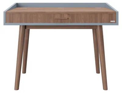 Bureau met klapblad, Walnoot, 100x75x50 cm