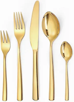 Productafbeelding van Famanu bestekset, 60-delig, voor 12 personen - Gouden uitvoering