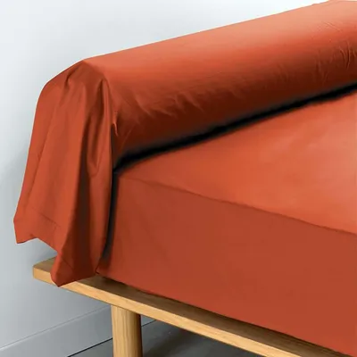 Image de Taies de Traversin - PROMO LINGE - LIA - Percale de Coton 78fils - 185 x 85 cm - Rouge