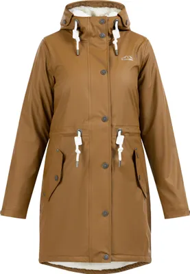 Produktbild von ICEBOUND damen regenmantel mit teddyfutter - dunklesand, XS