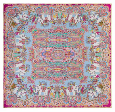 Immagine prodotto di ROECKL sciarpa Elephant Parade Silk 140x140 Multi Ciel colorato