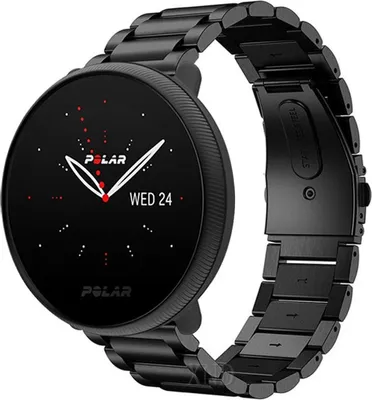 Produktbild von Strap-it Stahlarmband - Kompatibel mit Polar Ignite 2Armband Ersatzarmband Edelstahl Armband mit faltschließe Sportuhr zubehör für smartwatch 20mm Armband Schwarz