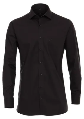 Produktbild von Casa Moda - Modern Fit - Bügelfreies Herren Hemd mit extra langem Arm (69 cm) in verschiedenen Farben (006539), Größe:46, Farbe:Schwarz (800)