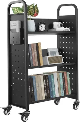 Produktbild von Bücherregal Bibliotheksregal Bücherleger 150 kg 77x38x122 cm Schwarz