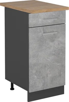 Image de Meuble cuisine Vicco R-Line Béton 40cm , PT Chêne, Model 53363