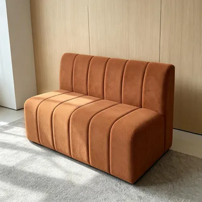 Produktbild von Sofa Sitzbank für Gastronomie, Gastro-Sofa Dinerbank Restaurantbank Polsterbank, Café Bar Bistro Hotel Möbel, Braun, 120 × 65 × 78 cm 【2508-16】