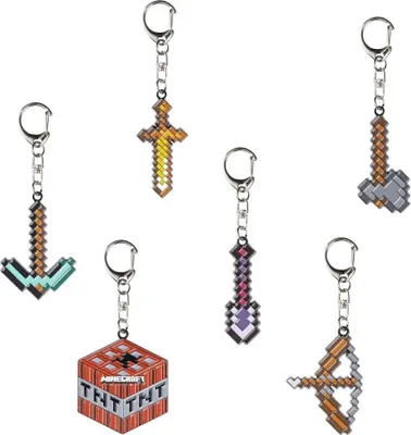 Produktbild von Minecraft Metal Pack Of Schlüsselanhänger 6 Einheiten Mehrfarbig Mehrfarbig One Size