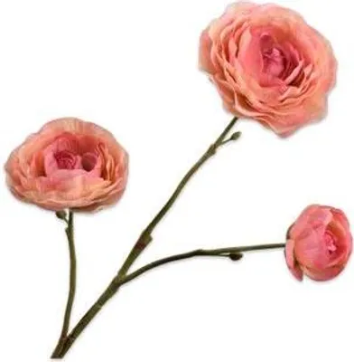 Produktbild von Silk-ka Kunstblume - Seidenblume Ranunkelnzweig Lachs 46 cm