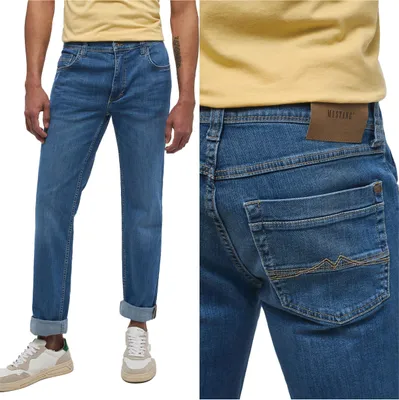 Produktbild von MUSTANG, Herren Jeanshosen, Slim fit, Washington straight, W34 L32, Blau, Jeans, baggyjeans, buggy