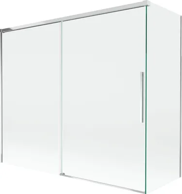 Produktbild von Mexen Rox, 2-flügelige verschiebbare Badewannenabtrennung 180 + 80 x 150 cm, transparent, Chrom - 8C9-180-080-01-00