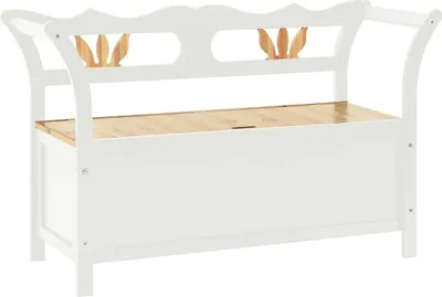 Obrázek produktu pro vidaXL Lavice bílá 107x45x75,5 cm Masivní jedlové dřevo