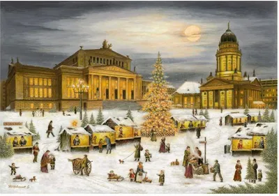 Produktbild von Adventskalender Berlin Gendarmenmarkt mit Berliner Motiven