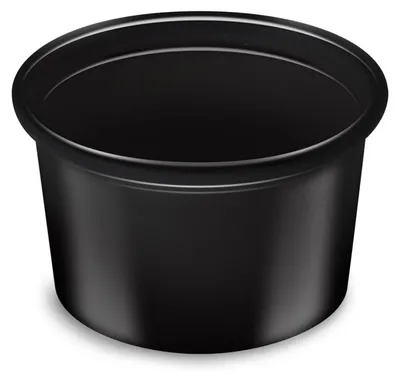 Produktbild von 200x Dressingbecher Feinkostbecher schwarz PP 30 ml  Ø 46 mm