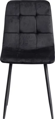 Obrázok produktu pre VIKING sada 4 jedálenských stoličiek s kovovými nohami Kate, čierne čalúnenie + čierne nohy