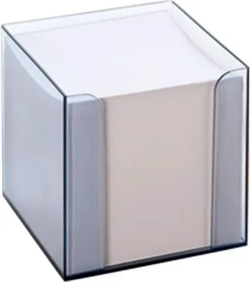 Produktbild von folia Notizboxen, glasklar - weiß