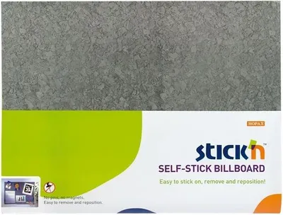 Obrázok produktu pre Samolepiace nástenka Stickn Hopax, 58 x 46 cm, sivá