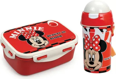 Produktbild von Disney Minnie Maus 2 teiliges Lunch Set Brotdose Trinkflasche 500 ml