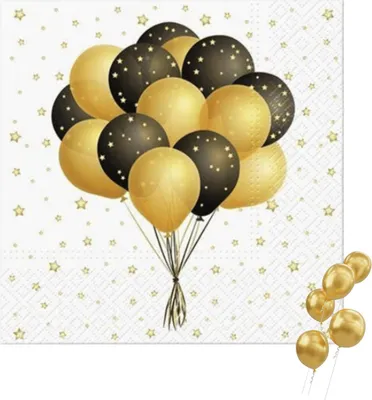 Zdjęcie produktu dla Serwetki Papierowe Z Motywem Balonów 33x33cm 20szt W Opakowaniu Urodzinowe