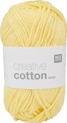 Produktbild von Rico Design Creative Baumwolle aran, Aran, Gelb, 50 g