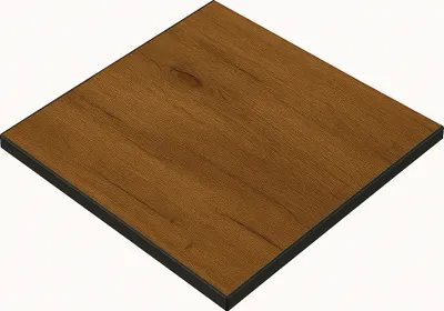 Produktbild von Gastro Tischplatte | Karamell Nussbaum | 70x70 cm