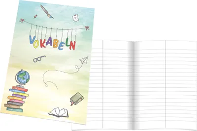 Produktbild von RNK Verlag Vokabelheft "Schooldoodle" DIN A5 2 Spalten liniert 40 Blatt