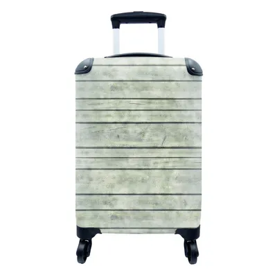 Produktbild von MuchoWow® Koffer Handgepäck Trolley Rollkoffer Kleine Reisekoffer mit 4 Rollen - Vintage - Holz - Regal - Cabin Size < 55x40x23 cm & 55x40x20 cm - Fotokoffer - Kabinenkoffer - Boardgepäck - Reise-Box - Reisekoffer - Reisegepäck - Koffer mit Bild - Trolley für Kinder